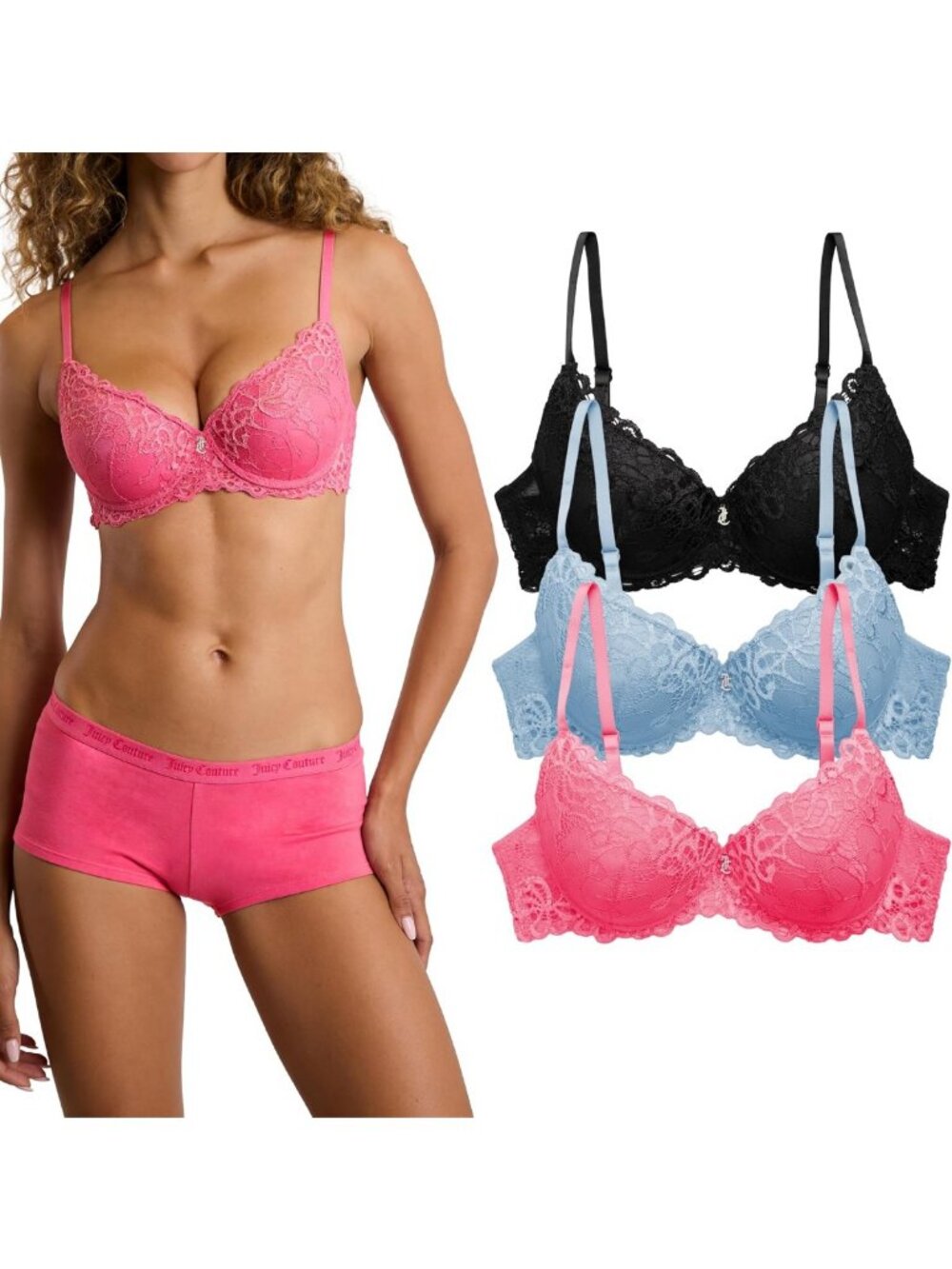 3-Pack Sexy Extreme Push-Up Lace Bras for Women - Comfortable & Stylish Set
